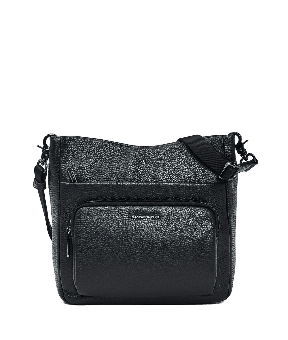 תיק צד Mandarina Duck Mellow Leather FZT10 בצבע שחור | תמונת מוצר