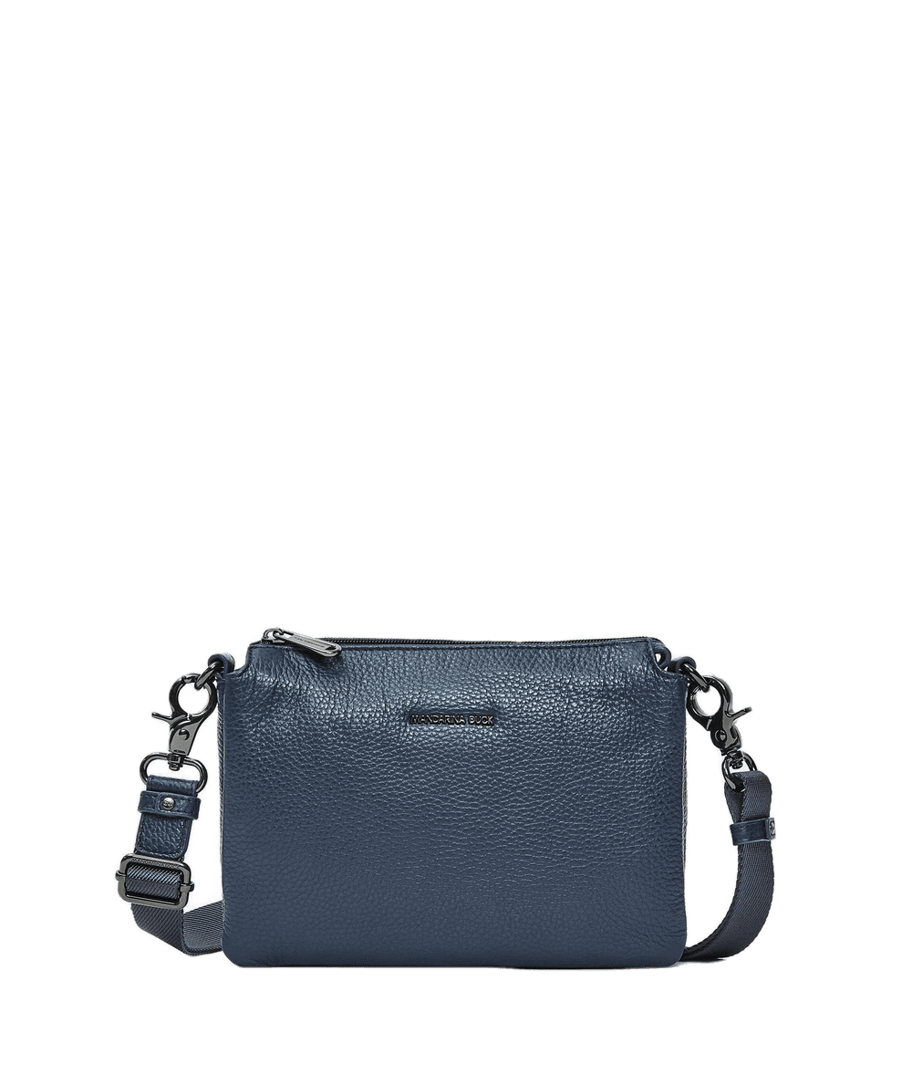 תיק צד Mandarina Duck Mellow Leather FZT82 בצבע כחול כהה | תמונת מוצר